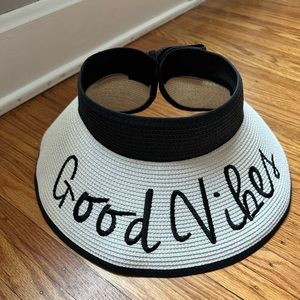 Good vibes hat visor beach hat